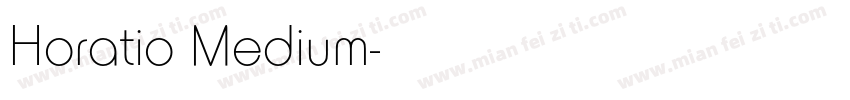 Horatio Medium字体转换